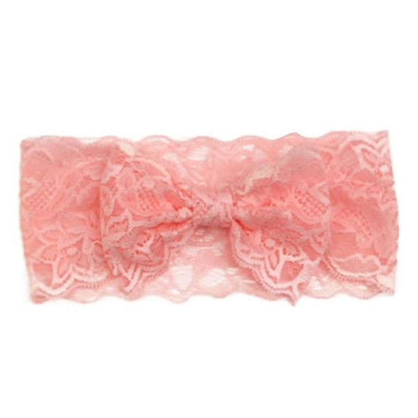 Girls Lace Big Bow Hair Band