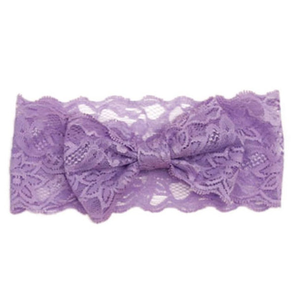 Girls Lace Big Bow Hair Band