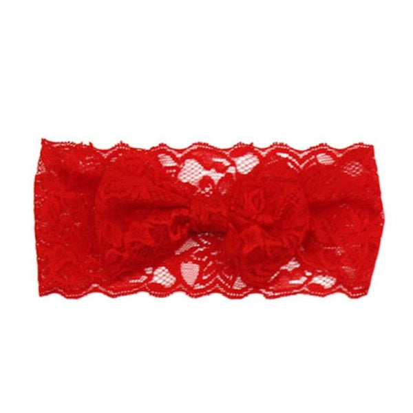 Girls Lace Big Bow Hair Band