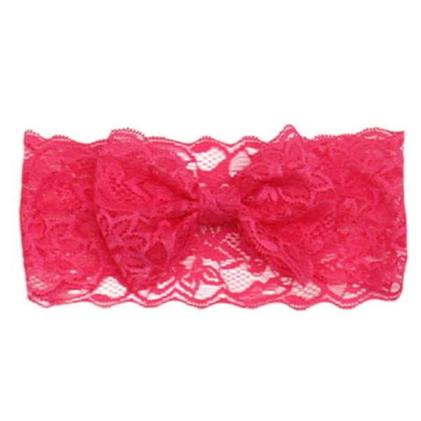 Girls Lace Big Bow Hair Band